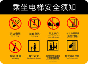 乘坐电梯安全须知