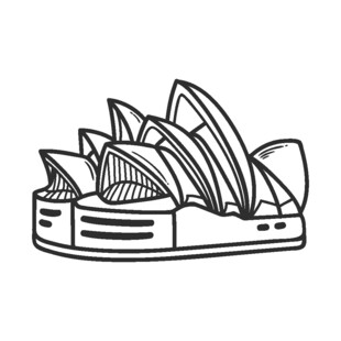 悉尼歌剧院简笔画