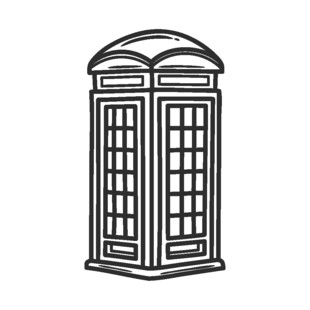 经典英式电话亭图标