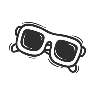 简约线条风卡通太阳眼镜