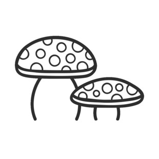 手绘蘑菇图案