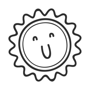 笑脸太阳简笔画图案