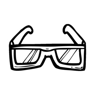 手绘简约3D眼镜图案