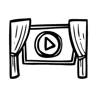 视频播放图标插画