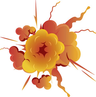 绚丽爆炸花朵插画