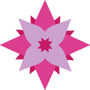 粉色几何花朵图案设计