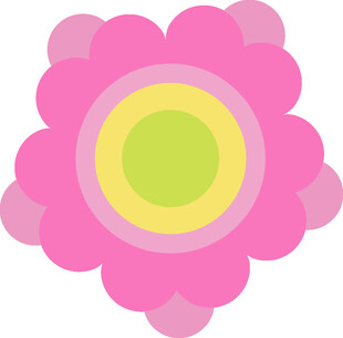 粉色卡通花朵图案设计
