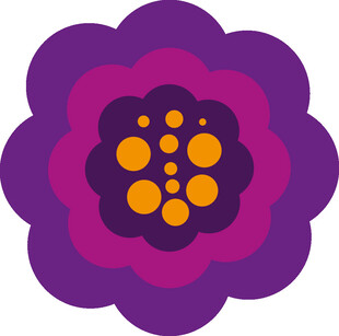 紫色花朵图案设计