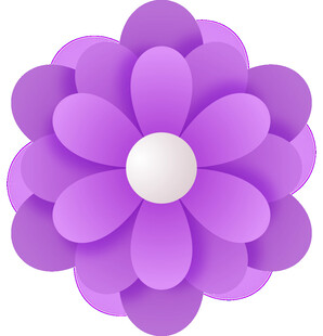 紫色立体花朵图案设计