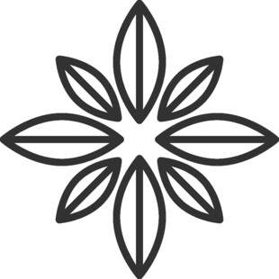 简约线条花朵图案设计