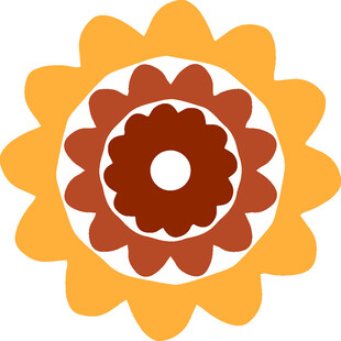 多层花瓣花朵图案