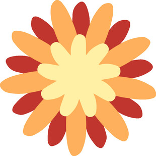 多彩花瓣花朵图案