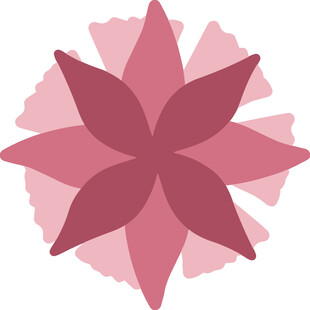 粉色花朵几何图案设计