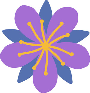 紫色花朵插画