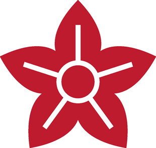 红色六瓣花图标