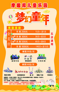 梦幻童年儿童乐园活动海报