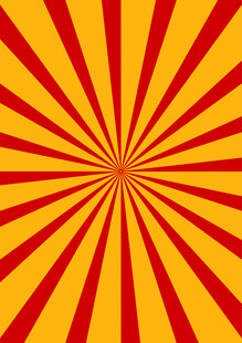 放射状红黄条纹背景图案