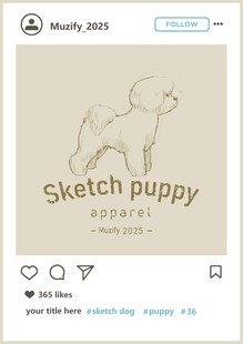 比熊犬 手绘稿