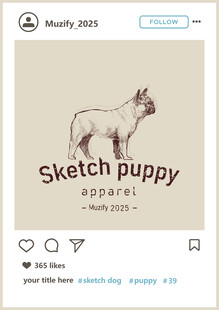 斗牛犬 手绘稿