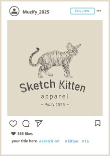 虎斑猫 手绘稿
