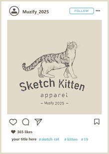 虎斑猫 手绘稿