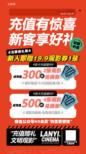 电影院会员海报