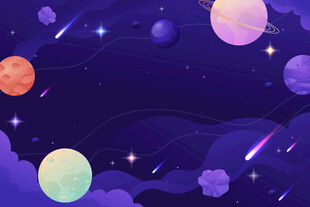 梦幻宇宙星球星空背景图