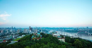 城市江景全景风光图