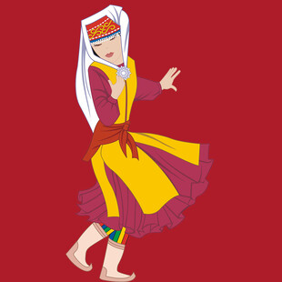 维吾尔族少女翩翩起舞