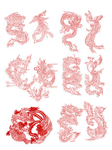 传统龙纹图案设计素材