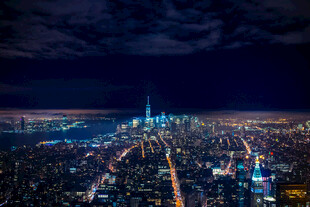 璀璨都市夜景俯瞰图