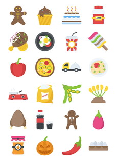 多彩食物图标