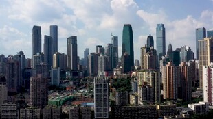 繁华都市天际线景观