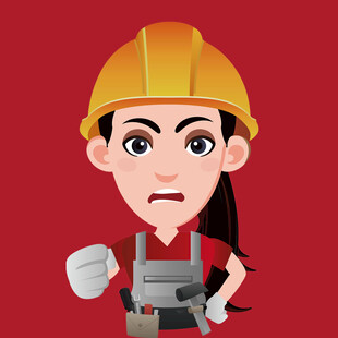 女建筑工人形象展示