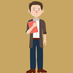 商务男士手持文件夹形象