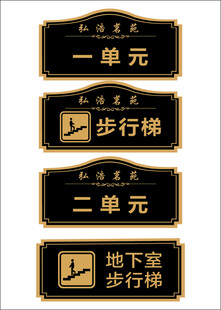 小区楼层单元号门牌