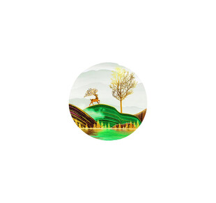 圆形田园风插画