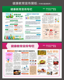 健康教育宣传栏 展板模版