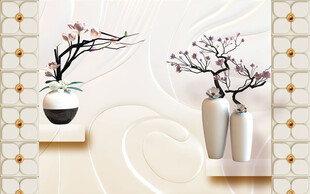 中式雅致花瓶插花摆件