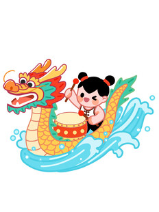 赛龙舟卡通