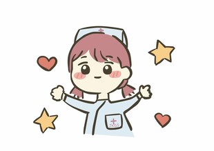可爱护士形象 爱心星星环绕