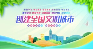 创建全国文明城市宣传图