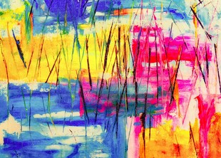 抽象多彩艺术画作