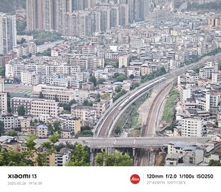城市高架桥与密集建筑群