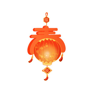 中式传统红色灯笼装饰