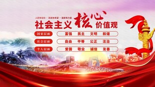社会主义核心价值观宣传图