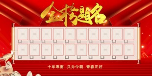 金榜题名荣誉榜单展示