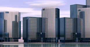 现代都市摩天大楼景观