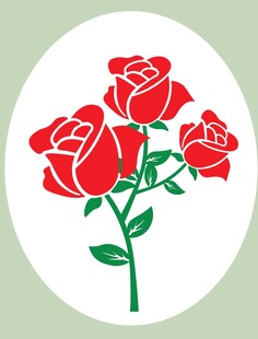 玫瑰插画图案