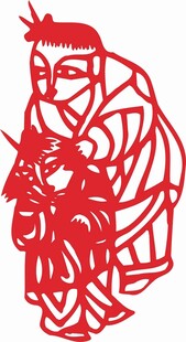 传统剪纸人物图案